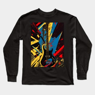 Cosmic Bass Riff: Shattering Musical Dimensions for bass player Long Sleeve T-Shirt